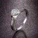 Cubic Zirconia Engagement Rings - Round Cut Rings - Wedding Rings - 1 Carat Rings - Promise Rings - Solitaire Rings - Thin Rings -  AJR0075B