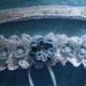 Free Shipping Wedding Crochet Bead Rose Flower Garters 2 Piece Set