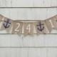 Save the Date Burlap Banner, Nautical Bridal Shower Decor, Engagement Bunting, Engaged, Save The Date Photo Prop, Custom Save The Date Sign