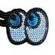 Cartoon Eyes Patch Cute Cartoon Eyes Iron on patches Cartoon Eyes embroidered patch Cartoon  Eyes applique badge patch DIY fashion patches