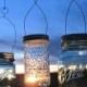 Valentine's Day DIY Heart Hanging Jar Vase or Candle Mason Jar Heart Hangers, Garden Wedding Lanterns 12 DIY Lids Only