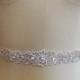 Crystal Beaded Bridal Belt Sash - Rhinestone wedding gown sash - Wedding Dress Belt - Crystal Belt