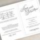 Simple, plain, black and white, script name, bi-fold wedding programs, ceremony programs, mass booklet, script font wedding program, Jane