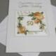 Embroidered Golden Wedding Anniversary Card Handmade 50 years FREE UK POSTAGE