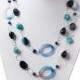 Jewelry  Jewel Handmade Jewelry Handmade Necklace Stone Necklace Agate Necklace Blue Long Necklace Long Necklace Layered Necklace Blue Agate