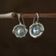 aqua pearl oyster earrings 