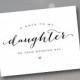 A Note to My Daughter on Her Wedding Day, A note for the Bride, Bridal note, instant download, printable note card, uses an A2 envelope,