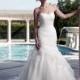 Fabulous Organza Satin Mermaid Sweetheart Neckline Natural Waistline Wedding Dress - overpinks.com