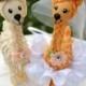 Llama custom wedding cake topper, wedding cake figurines, cute animal cake topper, bride and groom with banner
