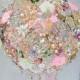 Brooch bouquet, Wedding brooch bouquet, Gold brooch bouquet, Wedding Bouquet, Bridal bouquet, Broach bouquet, Bride bouquet, Pink bouquet