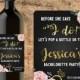 BACHELORETTE PARTY WINE Labels, Party, Gift, Favors Pop a Bottle