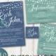 Beach Wedding Invitations - Invitation Kit, Thank You Card, Save the Date, Printable, Postcard