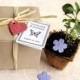 15 Plantable Wedding Favors with Biodegradable Pots and Flower Seed Paper - Favor Boxes - Herb Seed Planting Kit - Baby Shower Favors