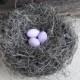 Rustic Bird Nest Handmade with Lilac Eggs Farmhouse Decor AMarigoldLife
