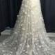 Stunning florals detailed spaghetti straps wedding dress