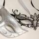 Laser cut Venetian metal Rock Pigeon Mask Masquerade wedding+male(PVC, Silver), SKU: 6E31A+6F22