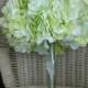 Hydrangea wedding bouquet in line green, bridal bouquet