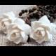 White gardenia hair flower - white Gardenia Hair Clip - gardenia Hair pin - white Bridal Hair Flowers - gardenia - Wedding Hair - set 