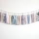 Rose Quartz and Serenity Tassel Garland - Blush and Silver Wedding Decor, Nude and Neutral Shabby Chic, Winter Onederland Party Decorations