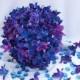 Alma's Bridal Bouquet 1st Design with Blue Violet Dendrobuim Orchids, Purple Hydrangeas,Rhinestone Handle