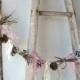 Pinecone Garland/ Pink White Pinecones/ Rustic Holiday Decor/ Christmas Garland/ Vintage Wedding/ Cottage Chic Garland/ Natural Birch Twigs