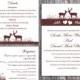 DIY Wedding Invitation Template Set Editable Word File Instant Download Printable Reindeer Invitation Brown Invitation Heart Invitation