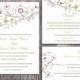 DIY Wedding Invitation Template Set Editable Word File Download Printable Colorful Invitation Flower Wedding Invitation Bird Invitation