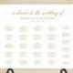 Gold Wedding seating chart, printable seating chart, Seating Chart Template, Seating Board, Find your seat sign, guest list board, WPC_58