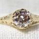 Vintage 1920s Style Diamond Engagement Ring in 14k Yellow Gold 1.10 Carat