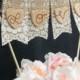 Love Cake Topper Burlap & Lace Cake Topper Banner Flags Bunting Cake Topper Hearts Rustic Wedding Cake Topper Shabby Chic Bridal Shower Cake