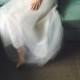 Long tulle Wedding dress / white Floor length strapless wedding gown - made to order