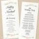 Printable Wedding Programs Template,Printable Programs, Instant Download, Editable Artwork and Text Colour, Edit in Word or Pages