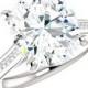 6 Carat Oval SUPERNOVA Moissanite & Diamond Engagement Ring, Blake Lively Inspired Ring, 12x10mm Oval Moissanite Rings, Anniversary Gifts