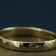 Hammered Gold Wedding Band--4mm Wide Perfect Hammered Band--Solid 14K Gold Wedding Ring--Rustic Gold Wedding Band--Your Choice of Gold Color