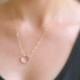 Crystal Clear 14K Gold Necklace, Swarovski Crystal Necklace - Faceted, Rock Quartz Crystal Necklace -  Crystal Teardrop, Bridesmaids Gift