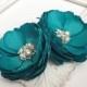 Oasis Teal Hair Clips - For Bride, Bridesmaid, Flower Girl, Formal Occasion, Photo Shoot Sister Teacher's Gift - Many Colors Kia Collection