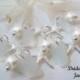 Bridesmaid Sea Glass Starfish Necklaces, Beach Wedding Jewelry, Beach Glass Jewelry, Seaglass Necklaces