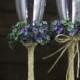 Floral Greenery Toasting Flutes