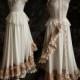 Art Nouveau gown, ivory pale nude bridal dress, 2 piece, victorian, Somnia Romantica, size small - medium, see item details for measurements
