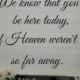Wedding Memorial Sign - We Know That You'd Be Here Today If Heaven Weren't So Far Away