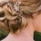 Bridal Hair Pins Flower Hair pins Crystal hair Pins wedding hair pins beaded hair pins flower headpiece bridal headpiece boho hair pins #137