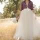 Ivory Tulle Wedding Skirt Floor Length/Maxi Adult A-Line Tutu