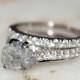 Raw diamond ring, Gray white diamond ring, diamond ring, promise ring, engagement ring, raw stone, rough diamond ring, natural diamond ring
