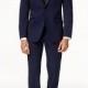 Perry Ellis Perry Ellis Portfolio Solid Navy Slim-Fit Tuxedo