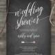 Wedding Shower Template, Couples Shower Invitation, Instant Download, Printable Rusic Chalkboard Shower Invite, Editable PDF Template 