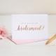 Will You Be My Bridesmaid Card Rose Gold Foil bridesmaid proposal gift box wedding party card bridesmaid invitation foil stamped blush pink