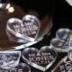 Wedding Hearts Table Decor Personalised Mr & Mrs Love Heart Wedding Table Decoration Favours 3mm Clear
