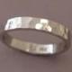 Hand Hammered Wedding Ring in 14k Palladium White Gold  - Polished or Matte - Choose a Custom Width