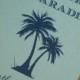 Passport Wedding Invitation DEPOSIT: Tropical Palm Tree Design 