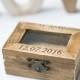 Personalized Ring Box Glass Ring Box Wedding Ring Box Bearer Rustic Ring Holder Lace Burlap Ring Box
